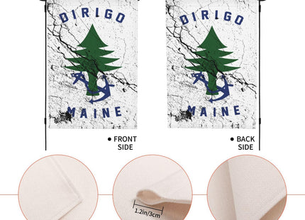 Ensign Of Maine Texture Effect Garden Flags for Outside 12x18 Inch Double Sided Burlap Small Garden Flag Yard Outdoor Lawn Home Decor Cute Welcome Banner