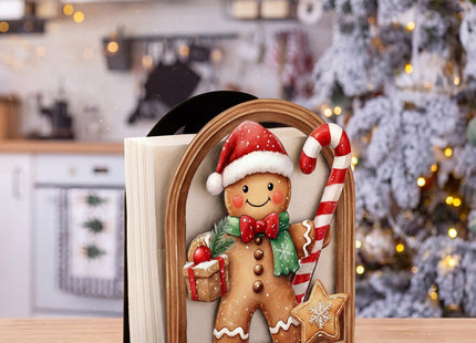 Cinnvoice Christmas Paper Towel Holder Gingerbread Man Napkin Holder