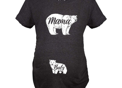 Maternity Mama Bear Baby Pregnancy Announcement Cute T Shirt Black 3XL