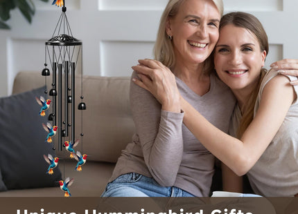 Hummingbird Wind Chimes for Outside, Hummingbird Gifts for Women/Men/Mother