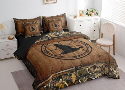 Feelyou Mallard Duck Comforter Set with Sheets 7 Piece King Size Camo Duck Bedding Set for Kids Boys Girls Cabin Farmhouse Bed in a Bag Wild Animal Room Decor Nature Wildlife Leaves