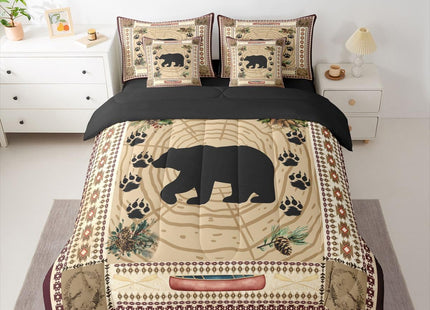 Erosebridal Bear 7 Piece Comforter Set Queen Rustic Cabin Decor Bedding