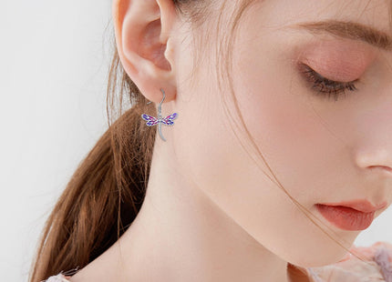 Dragonfly Dangle Earrings for Women Drop Earrings 925 Sterling Silver Dragonfly Jewelry Gifts for Mom Daughter (dragonfly earrings 3)