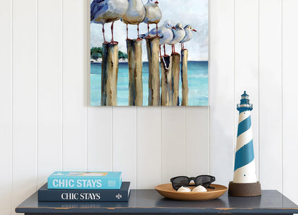 SUMGAR Canvas Wall Art, Coastal Seagull Room Decor, 12x16 Inch