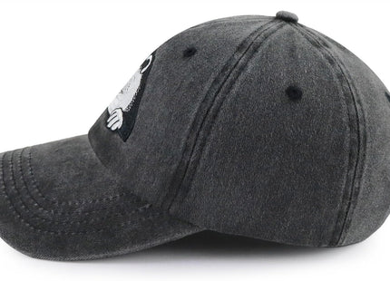 Peeking Otter Hats for Men Women, Sea Otter Birthday Decorations Baseball Cap, Cute Bank Beaver Decor, Christmas Animal Themed Gifts for Daddy ‌Mommy Black