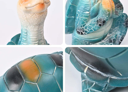Boobezeen Sea Turtle Meditation Yoga Decor, Zen Resin Statue & Garden Figurine of Meditating Turtle — Coastal Beach & Home Office Desk Decorations, Calming Gift for Mom (Blue Prayer)