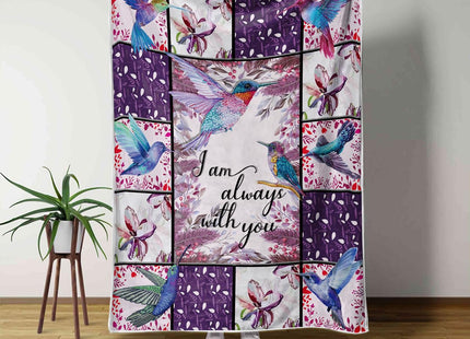Treeswift I Am Always with You Hummingbird Blankets Soft Warm Fleece Hummingbird Throw Blankets for Kids and Adults Hummingbird Gifts for Women and Girls