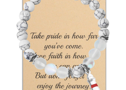 FUSTMW Lighthouse Bracelet Lighthouse Keeper Gifts Lighthouse Lover Gifts Nautical Gift Lighthouse Tower Charm Jewelry (Bracelet)