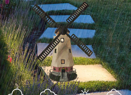 pearlstar Solar Garden Outdoor Windmill Lighthouse - 20" Solar Powered LED Lighthouse Garden Statue Waterproof Decorative Light for Women Mom Landscape Decor Lawn Table Patio Pathway Yard