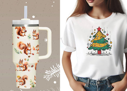 40 OZ Squirrel Tumbler with Handle.Squirrel Lover Cup Gift.40 OZ Unique Birthday Christmas Squirrel Tumblers Gifts for Women Men.
