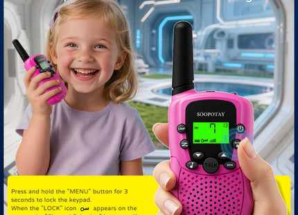 Rechargeable Walkie Talkies for Kids 3 Pack, Walkie Talkie Back to School Toys for Girls Boys, Outdoor Toys/Outside Camping Games for Kids Age 4-8-12, Birthday Gifts for 4 5 6 7 8 9 10 Year Old