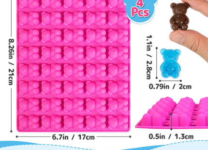 Small Bear Mold, 4 Pack Bear Chcoclate Candy Molds