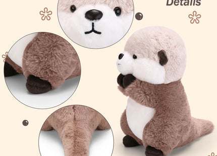 Otter Stuffed Animal Plushie Cute Sea Otter Plush Gift for Girls Boys 9.8”