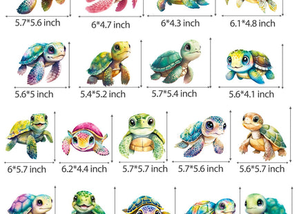 Sea Turtle Party Decorations 18 Piece Turtle Birthday Centerpiece Sticks Double-Sided Turtle Theme Party Table Decor Sea Turtle Table Toppers for Ocean Under the Sea Baby Shower Supplies