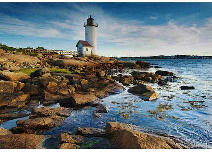 wall26 - Annisquam Lighthouse, Massachusetts - Removable Wall Mural | Self-Adhesive Large Wallpaper - 100x144 inches