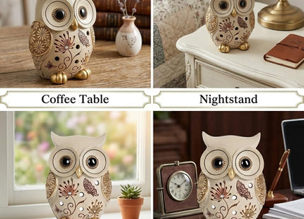 Xintim Owl Figurine for Home Decor, Owl Statue and Cute Owl Whimsical Decor
