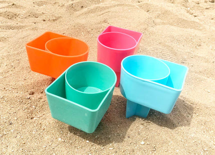 Home Queen Beach Cup Holder, Keep Drinks Stable and Out of Sand, 4 Pack
