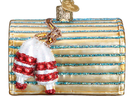 Old World Christmas Lobster Trap Glass Blown Ornament for Christmas Tree, Handcrafted Holiday Decoration, Sea Collection