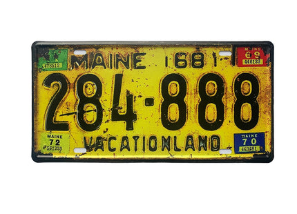 Maine License Plate Aluminum Novelty Car Decor License Plates 12"x6" Front of Car Decorative Retro Rusty License Plate for Men Women Car-19