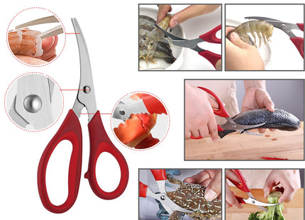 Seafood Tools Set Includes 4 Crab Crackers 6 Seafood Fork 6 Lobster Crackers 1 Seafood Scissors 1 Oyster Knife 1 Shrimp Cleaning Tool-Nutcracker Set（19 Piece ）