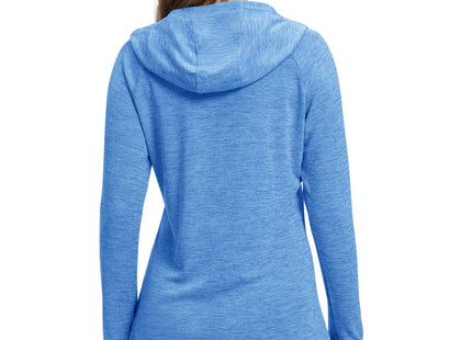 TBMPOY Womens UPF 50+ Sun Protection Hoodie Shirt Long Sleeve Fishing Hiking Outdoor UV Shirt Lightweight Lake Blue M