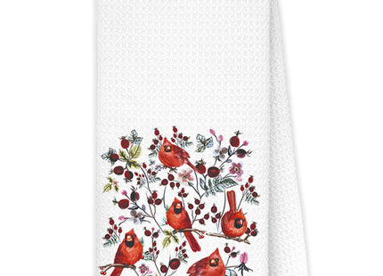 JINYO Cardinal Christmas Kitchen Towels, Hand Towels for Bathroom, Red Cardinal Gifts, Holiday Decor, 16x24 Inch
