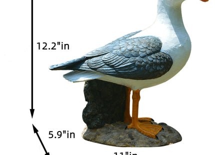 Real Seagull Figurine,Garden Bird Resin Statue Ornaments,Seagull Décor