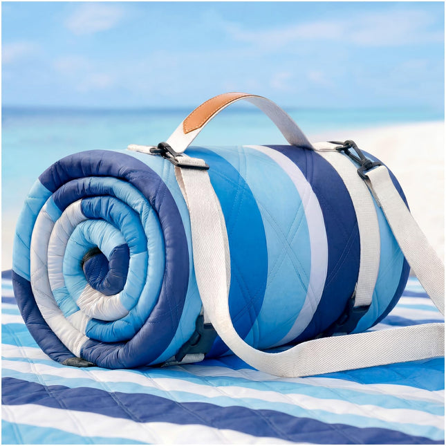RYCHIC Waterproof Beach Blanket Picnic Mat Outdoor Oversized Sandproof Dog Thick Rug Towel Camping Gear Family Trip Essentials Summer Vacation Must Have Travel Accessories Lake Day Thing Item Gadget