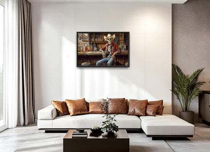 Farmhouse Autumn Living Room Large Wall Art Deer Mountain Framed Canvas Wall Decor Fall Birch Tree Pictures Print Painting Modern Home Decor Extra Large Artwork for Bedroom Bathroom Kitchen 24"x36"