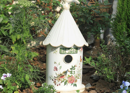 Z² BellaDecor Metal Hanging Birdhouses for Outdoors Bird Houses for Outside Unique Bird Nest for Bluebird Wren Chickadee Sparrow Bird Nest Box for Garden Patio