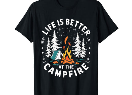 Life is Better At The Campfire Funny Camping T-Shirt