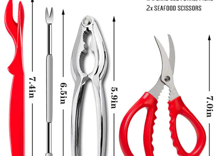 10 Pcs Seafood Tools Set, Crab Lobster Crackers