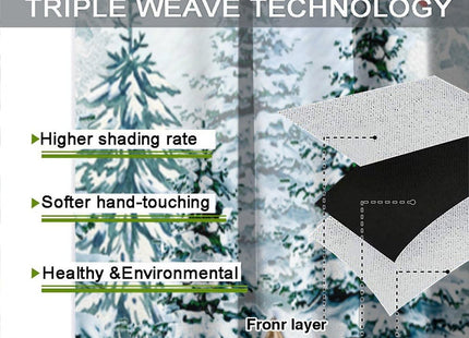 Nanacur Winter Forest Curtains, Nature Snowy Forest Scenery Rustic Country Deer Cardinal Xmas Pine Tree Window Treatments for Farmhouse Kitchen Bedroom Living Room, 42" W X 45" L, Decor