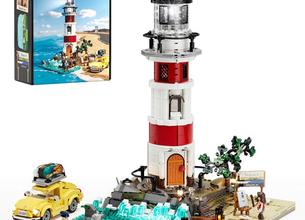 Lumibricks Sunrise Lighthouse Lighting-Building-Bricks-Set, 1632 Pcs