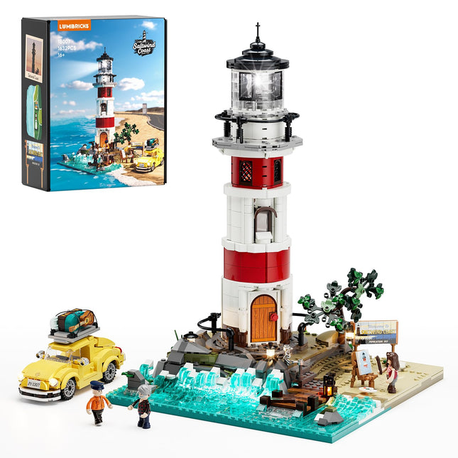 Lumibricks Sunrise Lighthouse Lighting-Building-Bricks-Set, 1632 Pcs