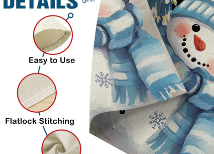 Dyrenson Hello Winter Snowman Decorative Garden Flag, Pine Tree Snowflake