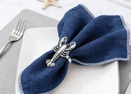 Davifina 6pcs Lobster Napkin Rings for Coastal Beach Party,Nautical Dinner