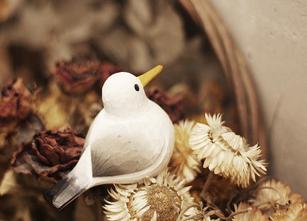 TALKLEK Hand Carved Wooden Seagull Bird Figurine Small Bird Decor for Home Bird Statue for Shelf Decor(Seagull)