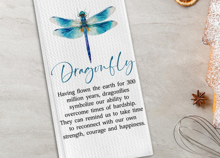FDLLUS Dragonfly Gifts Kitchen Towels for Dragonfly Lovers, Nature Lover Decorative Towels for Bar Kitchen Bathroom