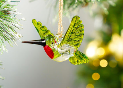 Hanging Glass Hummingbird Ornaments Crystal Humming Bird Figurines