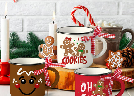 Paayna Christmas Gingerbread Man Mini Coffee Mug Set of 3