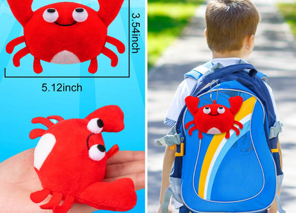12Pack Plush Crab Lobster Toy Soft Stuffed Crab Hanging Ornaments
