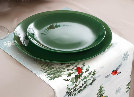 Arquiel Winter Cardinal Pine Tree Cloth Napkins Set of 4, 100% Cotton