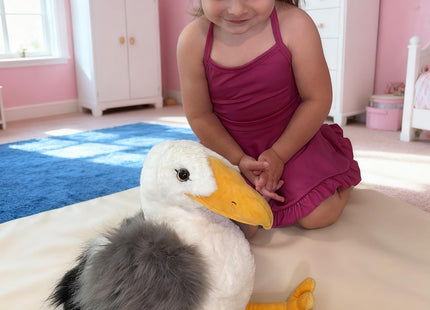 MaoGoLan 4Pcs Seagull Stuffed Animal with Babies Inside,17.7" Mama Seagull Plush with Three Adorable Baby Plushies for Small Hand,Beach Plush Lover Gift for Kids,Boys,Girls