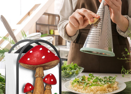 Cinnvoice Mushroom Napkin Holder for Table, Metal Paper Napkin Dispenser