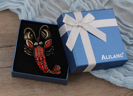 Alilang Vintage Inspired Repro Crystal Rhinestone Lobster Fashion Pin