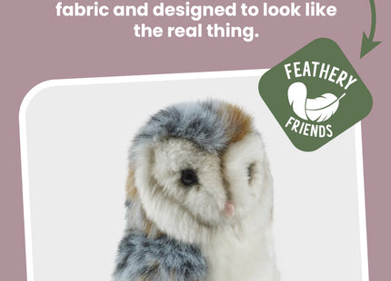 Living Nature Barn Owl Stuffed Animal | Fluffy Owl | Soft Toy Gift for Kids | 6 inches