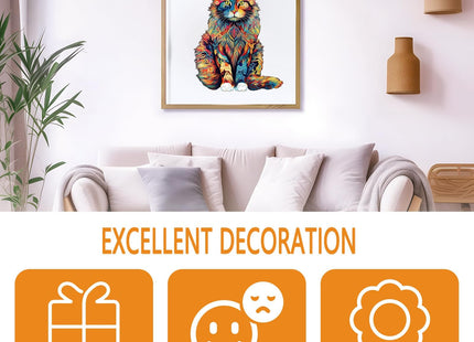 Wooden Puzzles for Adults - Maine Cat Jigsaw Puzzle 190 Piece