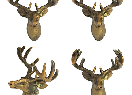 SGYUNQ Deer Cabinet Knobs, Animal Drawer Knobs for Dresser Drawers, Cabinet Knob Pulls for Wardrobe Cupboard Home Kitchen Decorative, 4PCS
