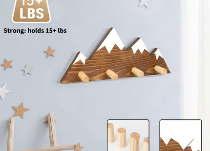 Waratah Designs Mountain Wall Hooks - Woodland Nursery Decor